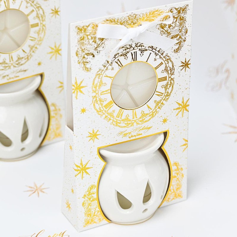 Μπομπονιέρα Χριστουγεννιάτικο Oil Burner με Wax Melts Happy Holidays