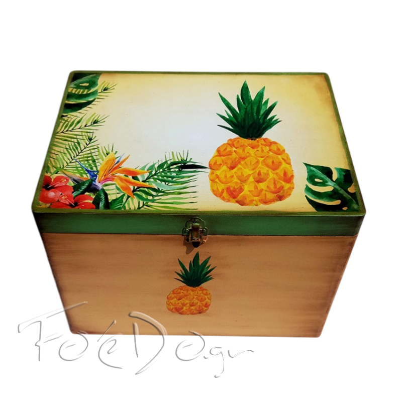 Κουτί με θέμα βάπτισης Ανανάς