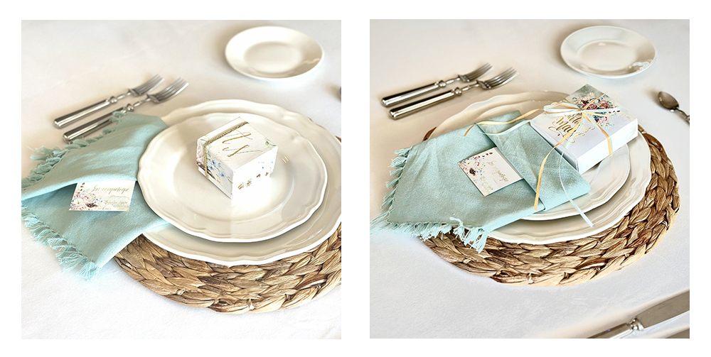 Φυσική διακόσμηση τραπεζιού γάμου με boho αισθητική και art de la table λεπτομέρειες
